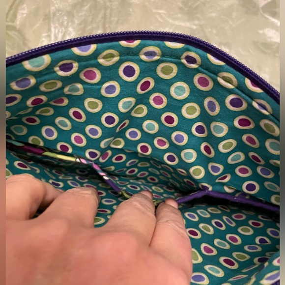 NEW Vera Bradley Retired Hipster Crossbody - Purple Print Heather Purse Bag - Picture 5 of 16